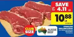 Real Canadian Superstore Aussie beef striploin steak offer
