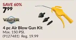 Princess Auto Vaper 4 pc Air Blow Gun Kit offer