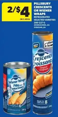 Real Canadian Superstore Pillsbury crescents or wiener wraps offer