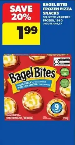 Real Canadian Superstore Bagel Bites frozen pizza snacks offer