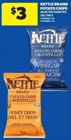Real Canadian Superstore Kettle brand potato chips selected varieties offer