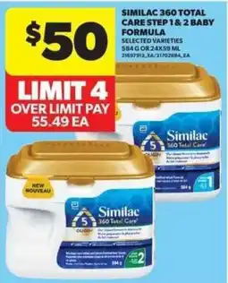 Real Canadian Superstore Similac 360 Total Care Step 1 & 2 Baby Formula offer