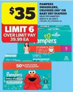 Real Canadian Superstore Pampers swaddlers, cruisers 360 or baby dry diapers offer