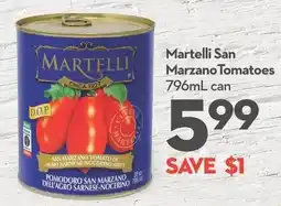 Longo's Martelli San Marzano Tomatoes offer