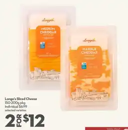 Longo's Longo's sliced cheese offer
