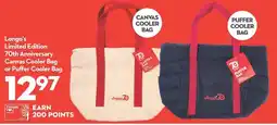 Longo's Longo's canvas cooler bag or puffer cooler bag offer