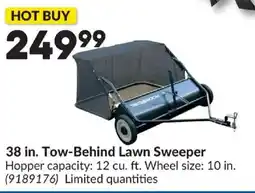 Princess Auto Red Rock 38 in. Tow-Behind Lawn Sweeper offer