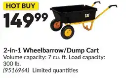 Princess Auto Cat wheelbarrow/dump cart offer