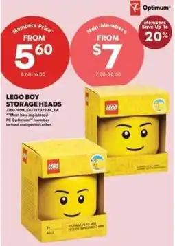Real Canadian Superstore LEGO BOY STORAGE HEADS offer