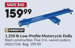 Princess Auto Powerfist 1,250 lb Low-Profile Motorcycle Dolly offer