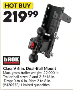 Princess Auto bROK class v 6 in. dual-ball mount offer