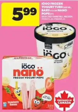 Real Canadian Superstore iogo frozen yogurt tubs bars or nano pops offer