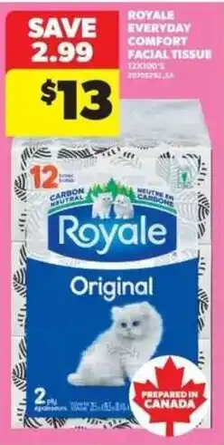 Real Canadian Superstore Royale everyday comfort facial tissue offer