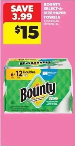 Real Canadian Superstore Bounty select-a-size paper towels offer
