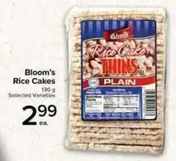 Metro Bloom's rice cakes offer