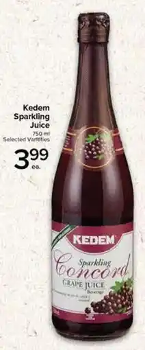 Metro Kedem sparkling concord grape juice offer