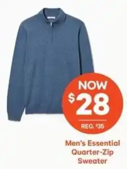 Real Canadian Superstore Men's Essential Quarter-Zip Sweater offer