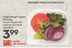 Longo's Longo's burger topper offer