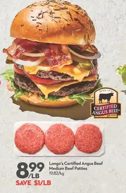Longo's Longo's Certified Angus Beef Medium Beef Patties offer