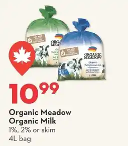 Longo's Organic Meadow Organic Milk offer