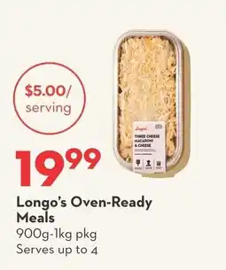 Longo's Longo's oven-ready meals offer