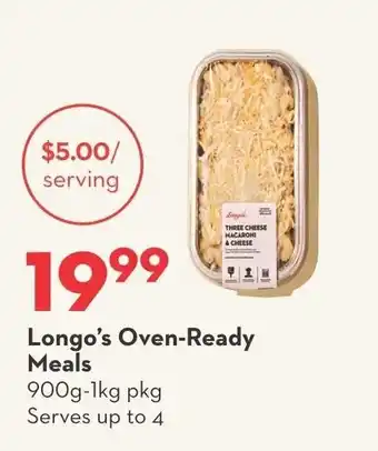 Longo's Longo's oven-ready meals offer