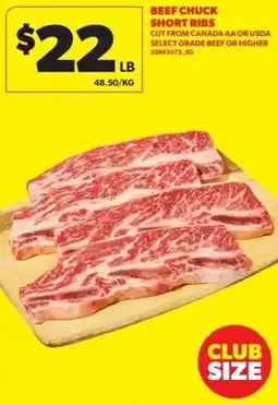 Real Canadian Superstore Beef chuck short ribs offer