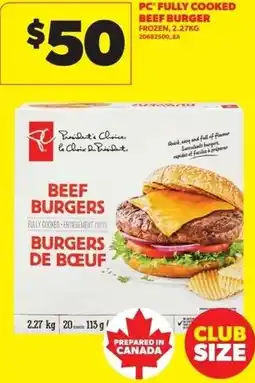 Real Canadian Superstore PC beef burgers offer
