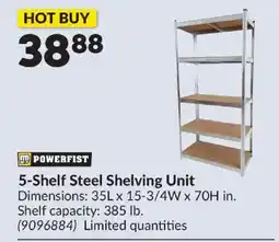 Princess Auto Powerfist 5-Shelf Steel Shelving Unit offer