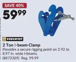 Princess Auto Powerfist 2 Ton I-beam Clamp offer