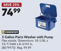 Princess Auto Powerfist 5 Gallon Parts Washer with Pump offer