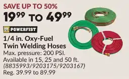 Princess Auto Powerfist 1/4 in. Oxy-Fuel Twin Welding Hoses offer