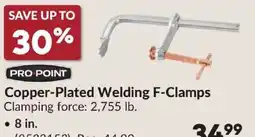 Princess Auto Pro Point Copper-Plated Welding F-Clamps offer