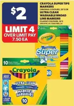 Real Canadian Superstore Crayola super tips markers offer