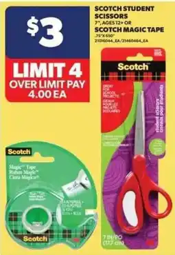 Real Canadian Superstore Scotch student scissors scotch magic tape offer