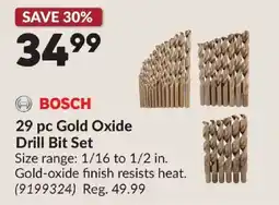 Princess Auto Bosch 29 pc Gold Oxide Drill Bit Set offer
