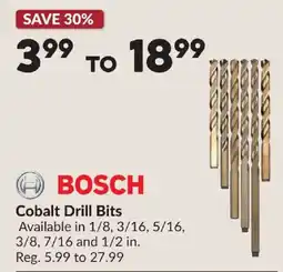 Princess Auto Bosch cobalt drill bits offer