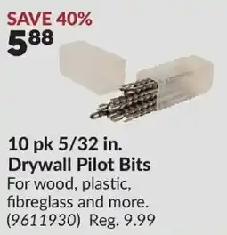 Princess Auto Drywall Pilot Bits offer