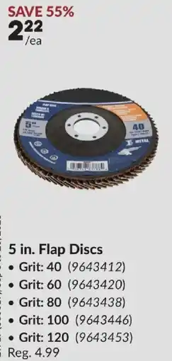 Princess Auto 5 in. Flap Discs offer