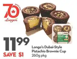 Longo's Longo's dubai-style pistachio brownie cup offer