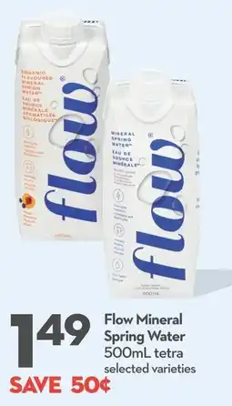 Longo's Flow Mineral Spring Water offer