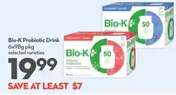 Longo's Bio-K Probiotic Drink offer