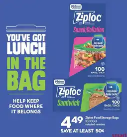 Longo's Ziploc food storage bags offer