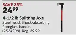 Princess Auto 4-1/2 lb Splitting Axe offer