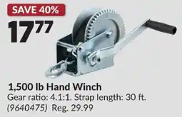 Princess Auto 1,500 lb Hand Winch offer