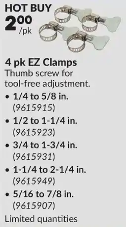 Princess Auto EZ Clamps offer