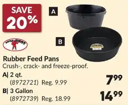Princess Auto Little Giant rubber feed pans offer