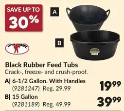 Princess Auto Little Giant Black Rubber Feed Tubs offer