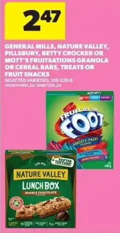 Real Canadian Superstore General Mills, Nature Valley, Pillsbury, Betty Crocker or Mott's fruit snacks offer