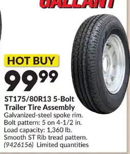 Princess Auto Gallant ST175/80R13 5-Bolt Trailer Tire Assembly offer